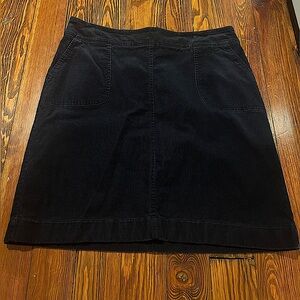 Talbots Navy Corduroy Skirt (Womens 12, Like New Condition)